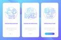 Layers of metaverse blue gradient onboarding mobile app screen