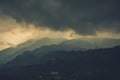 Layers of mountain in Bogor, West Java, Indonesia Royalty Free Stock Photo