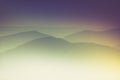 Layers of mountain and haze in the valleys. Royalty Free Stock Photo