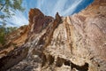 Layers of natural ochre deposites