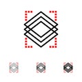 Layers, Object, Layer, Server Bold and thin black line icon set