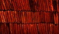 Layers of red terracotta tiles texture Royalty Free Stock Photo