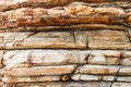 Layers of sandstone rock. Royalty Free Stock Photo