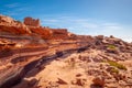 Layers of sediment rock in different tones at the Kalbarri National Park