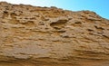 The layers of sedimentary rock in Qeshm Island