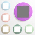 Layers sign badge color set. Simple glyph, flat vector of web icons for ui and ux, website or mobile application