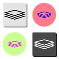 Layers. flat vector icon