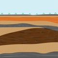 Layers of soil for construction
