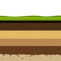 Layers of soil Royalty Free Stock Photo