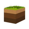 Layers of soil Royalty Free Stock Photo