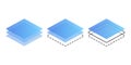Layers stack icon in flat style. Fabric floor layer vector illustration on isolated background. Infographic label sign business