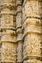 Layers of Stone Carvings,Jagdish Temple, India Royalty Free Stock Photo