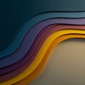 Layers of textured paper arranged in overlapping waves create a gradient effect, Royalty Free Stock Photo