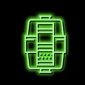 layers in water filter neon glow icon illustration