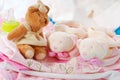 Layette for baby girl Royalty Free Stock Photo