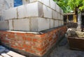 Laying autoclaved aerated concrete blocks, aac for house construction wall