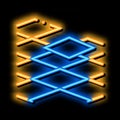 laying floor tiles neon glow icon illustration