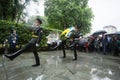 Laying flowers ceremony to the tomb of the unknown soldier