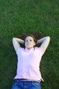Laying in the grass