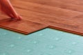 Laying laminate flooring