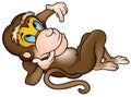 Laying Monkey Royalty Free Stock Photo