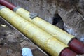 Laying or replacement of underground storm sewer pipes.