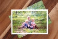 4x6 Prints of Family Portraits of Three Young Children Royalty Free Stock Photo