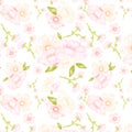 Layla - seamless watercolor floral surface pattern design print