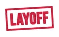 Layoff red ink stamp Royalty Free Stock Photo