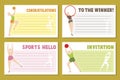 Layout banner template design for sport event, tournament or championship - sport greeting card