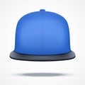 Layout of blue rap cap
