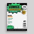 Layout design of comic book cover Royalty Free Stock Photo
