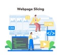 Layout designer concept. Web development, mobile app design Royalty Free Stock Photo