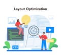 Layout designer concept. Web development, mobile app design Royalty Free Stock Photo