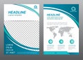 Layout flyer template size A4 cover page Royalty Free Stock Photo