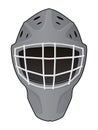 Layout of hockey goalie helmet Royalty Free Stock Photo