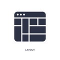 layout icon on white background. Simple element illustration from user interface concept