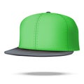 Layout of Male green rap cap. Vector illustration Royalty Free Stock Photo