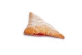 Layout for menu. Puff pastry pockets with strawberry filling on white background Royalty Free Stock Photo