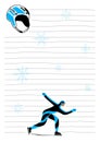 layout, A6 notepad sheet template with uneven line