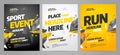 Layout poster template design for sport event Royalty Free Stock Photo