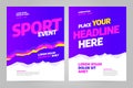 Layout poster template design for sport event Royalty Free Stock Photo