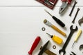 Layout of repair and construction tools Royalty Free Stock Photo