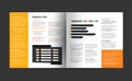 Layout template, brochure, text page.