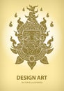 Layout thai outline pattern vector