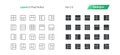 Layout UI Pixel Perfect Well-crafted Vector Thin Line And Solid Icons 30 1x Grid for Web Graphics and Apps. Royalty Free Stock Photo