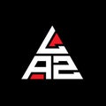 LAZ triangle letter logo design with triangle shape. LAZ triangle logo design monogram. LAZ triangle vector logo template with red Royalty Free Stock Photo