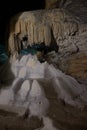 Lazar`s Cave, Lazareva Pecina, also known as Zlotska Cave, is the longest explored cave in Serbia with beautiful stalactites and Royalty Free Stock Photo