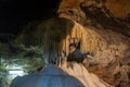 Lazar`s Cave, Lazareva Pecina, also known as Zlotska Cave, is the longest explored cave in Serbia with beautiful stalactites and Royalty Free Stock Photo