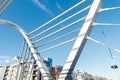 Lazarevsky Bridge is road metal cable-stayed bridge across Malaya Nevka river, Saint Petersburg, Russia. Cable stayed bridge